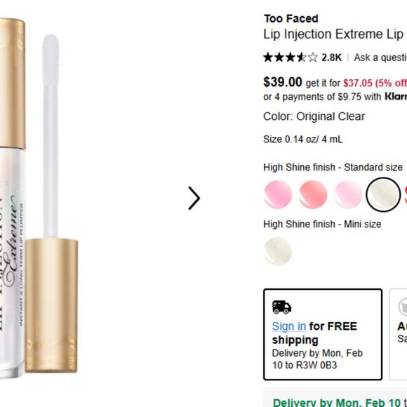Too Faced Better than Sex Mascara & Lip Injection Extreme BNIB - Picture 2 of 5